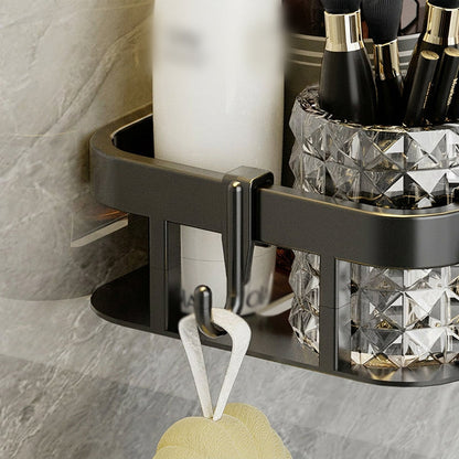 📢📢50% OFF !! ⏰Drill-Free Bathroom Shelf – Strong Adhesive & Drainage – Waterproof Storage Rack ✨