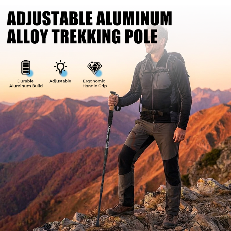 ⛰️LIMITED-TIME 50% OFF!🌲Adjustable Trekking Pole – 6160 Aluminum Alloy, Shock-Absorbing, Lightweight🥾