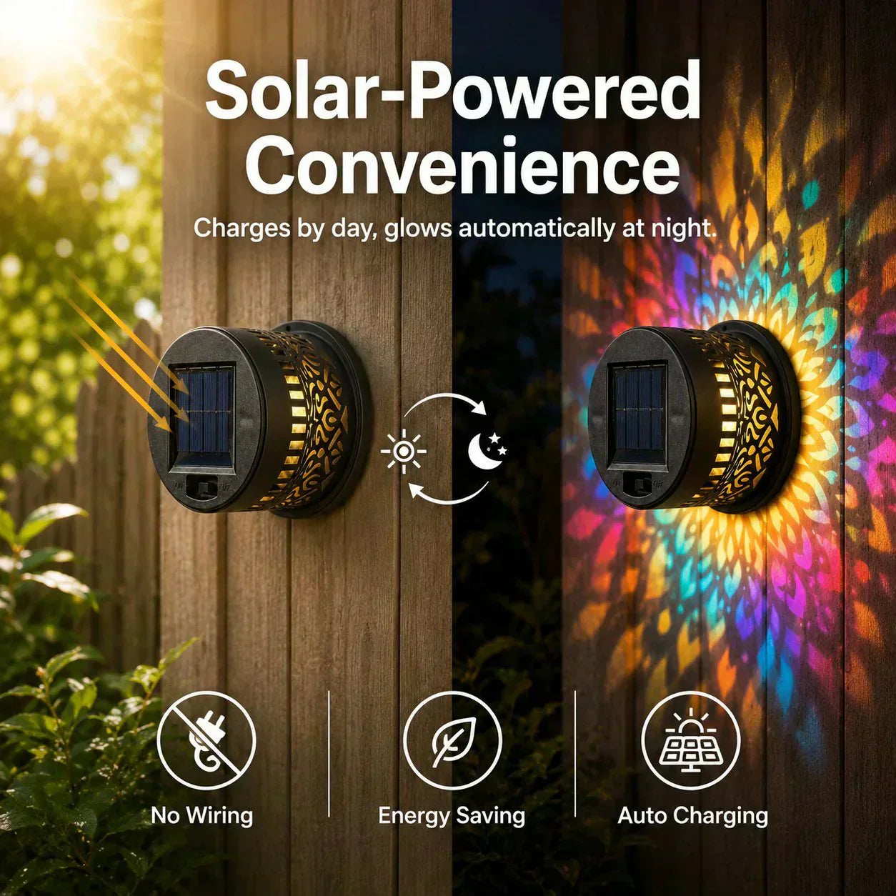 🌞50% OFF NOW!🌀Solar Mandala Light – Stunning Pattern Projection, 2-in-1 Floor & Wall Design & IP65 Waterproof Auto On/Off 🌿