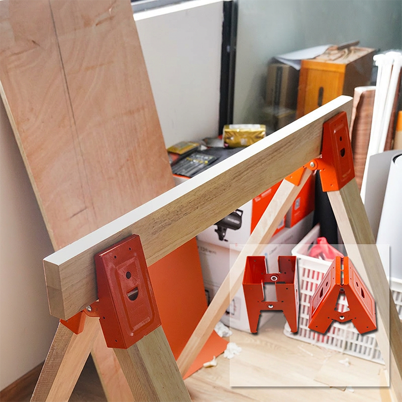 Heavy-Duty Sawhorse Bracket with Down Clamp