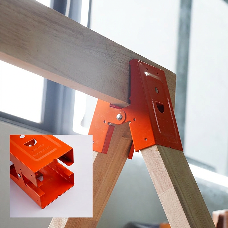 Heavy-Duty Sawhorse Bracket with Down Clamp