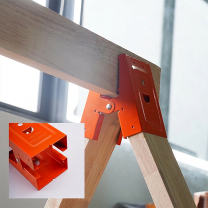 Heavy-Duty Sawhorse Bracket with Down Clamp