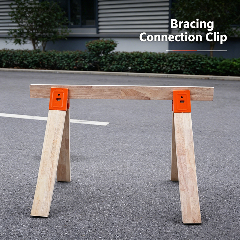 Heavy-Duty Sawhorse Bracket with Down Clamp