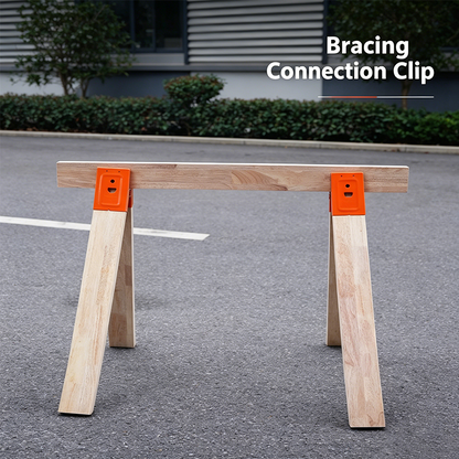 Heavy-Duty Sawhorse Bracket with Down Clamp
