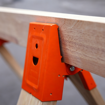 Heavy-Duty Sawhorse Bracket with Down Clamp
