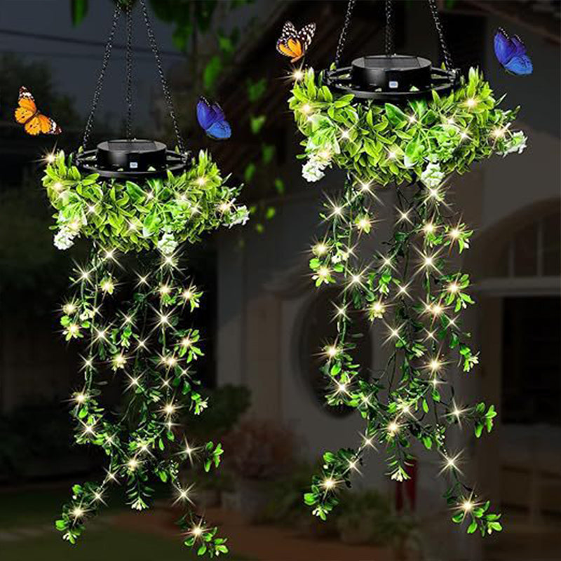 Solar-Powered Hanging Milan Grass Light