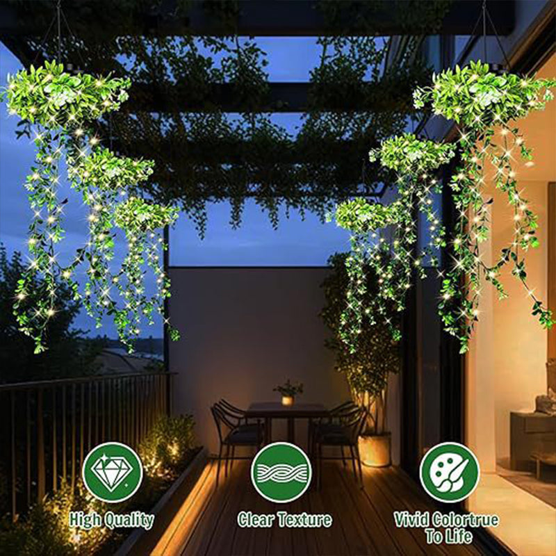 Solar-Powered Hanging Milan Grass Light