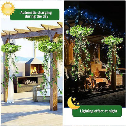 Solar-Powered Hanging Milan Grass Light