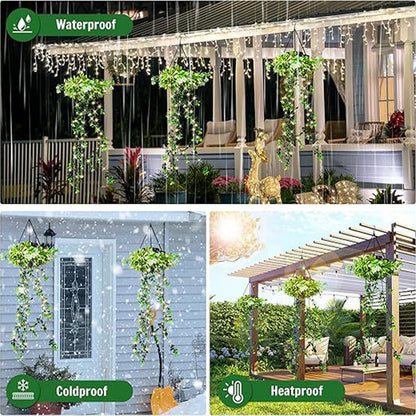 Solar-Powered Hanging Milan Grass Light