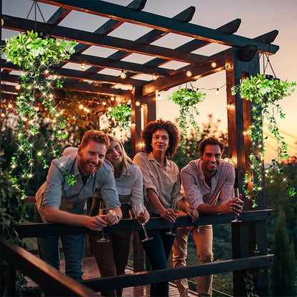 Solar-Powered Hanging Milan Grass Light
