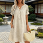 🏖️New Arrival 50% OFF!👗Women's V-Neck Tunic Dress – Relaxed Fit, Pockets & Breathable