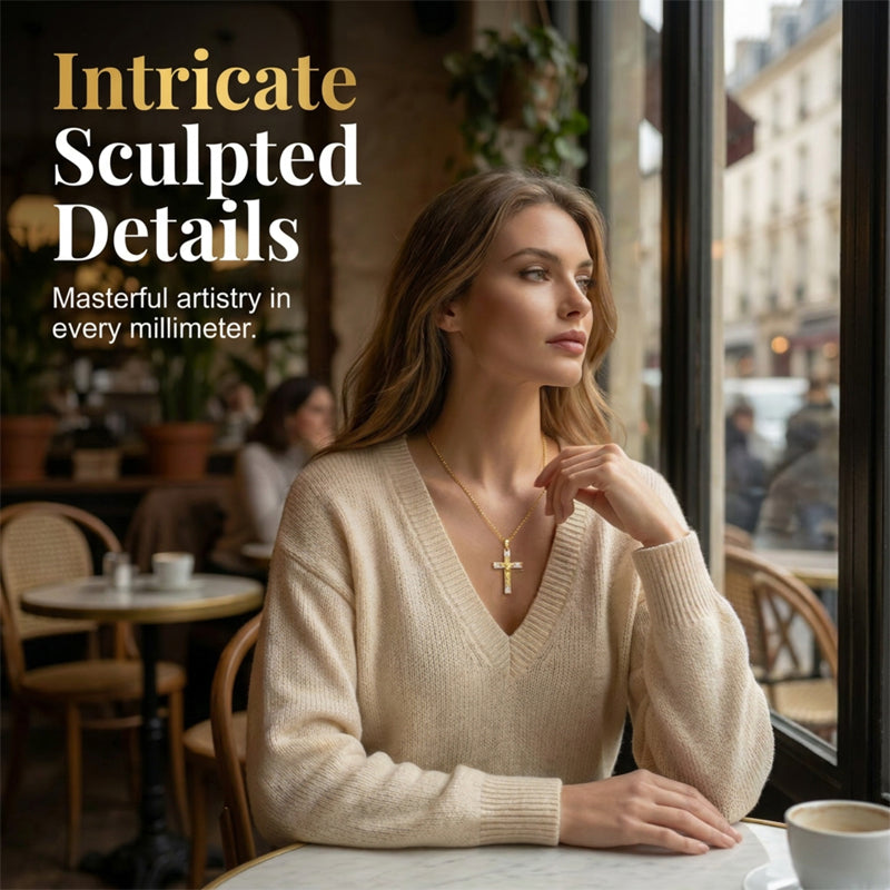 Gold-Tone Zirconia Pendant Necklace