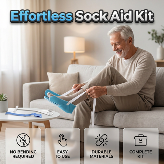 No-Bend Easy-On Sock Aid with Pull Straps