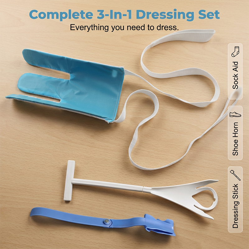 No-Bend Easy-On Sock Aid with Pull Straps
