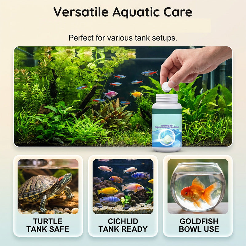 Effervescent Tablets for Crystal Clear Fish Tanks