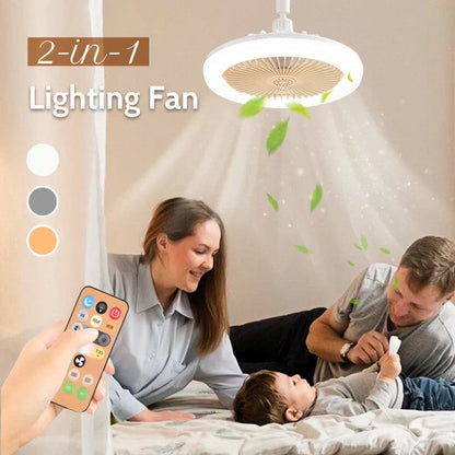 💡 LIMITED-TIME 50% OFF! 🌀 LED Ceiling Fan with Remote – 3-Color Dimming, Silent Copper Motor, Bladeless Design ✨