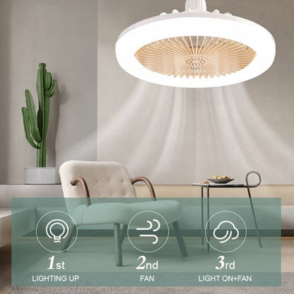 💡 LIMITED-TIME 50% OFF! 🌀 LED Ceiling Fan with Remote – 3-Color Dimming, Silent Copper Motor, Bladeless Design ✨