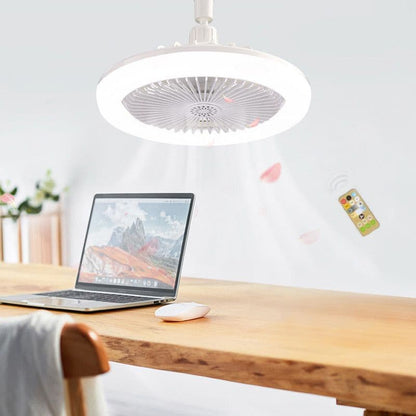 💡 LIMITED-TIME 50% OFF! 🌀 LED Ceiling Fan with Remote – 3-Color Dimming, Silent Copper Motor, Bladeless Design ✨