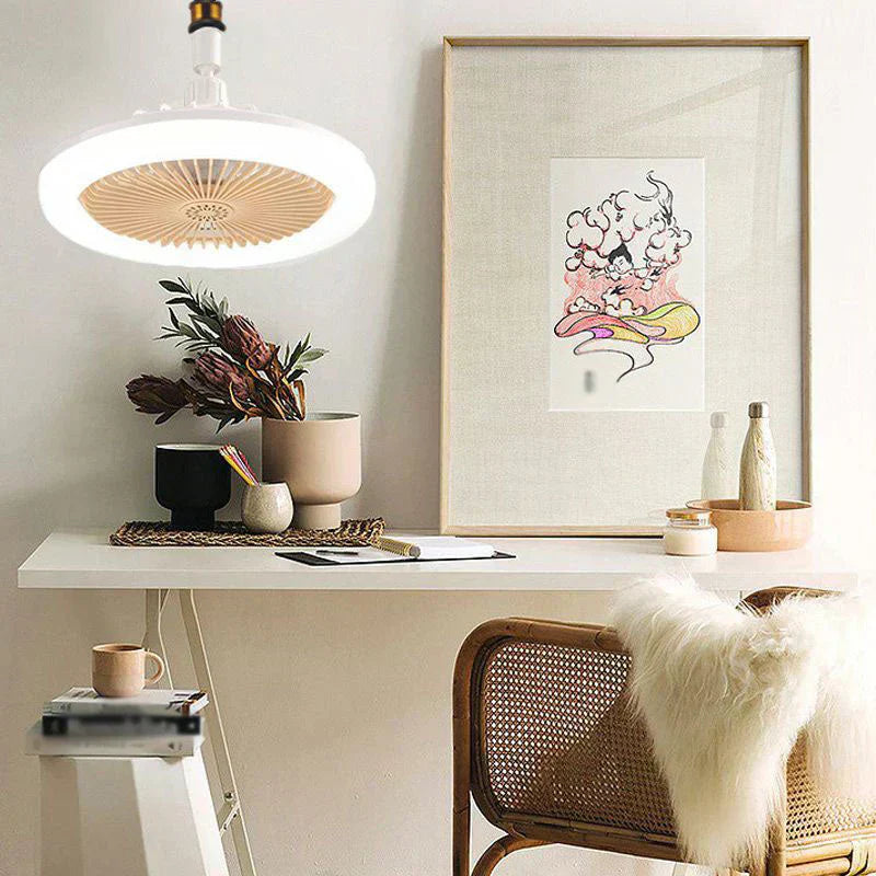💡 LIMITED-TIME 50% OFF! 🌀 LED Ceiling Fan with Remote – 3-Color Dimming, Silent Copper Motor, Bladeless Design ✨