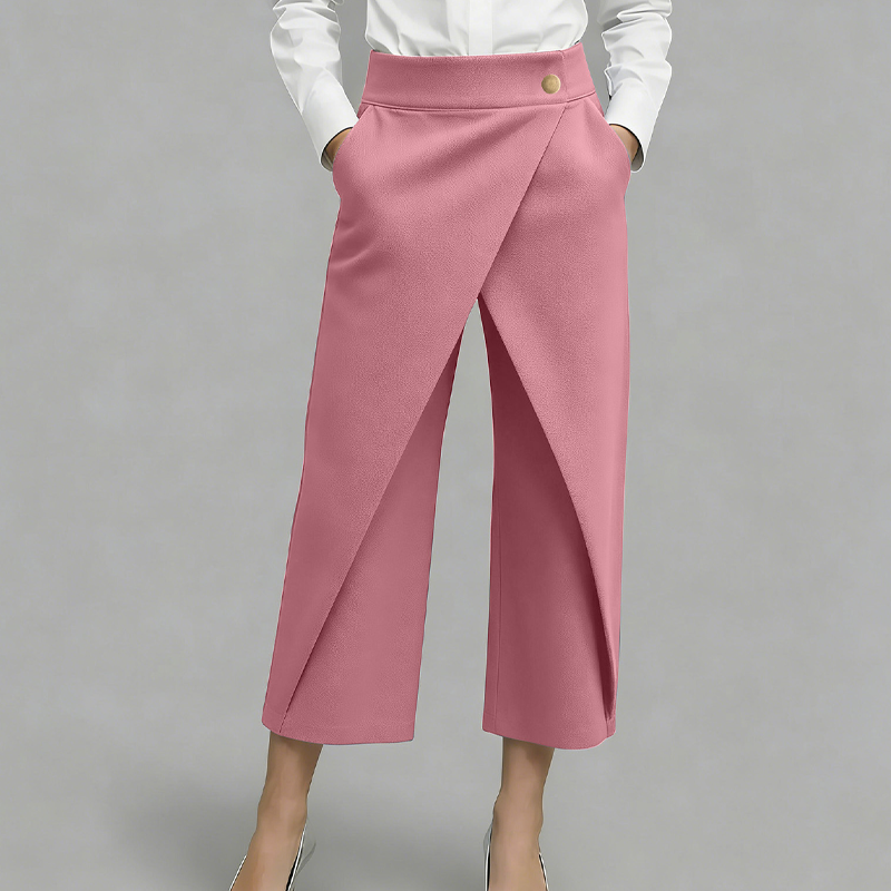 Women's Patchwork Cropped Casual Pants