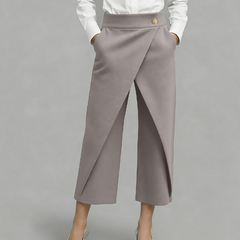 Women's Patchwork Cropped Casual Pants