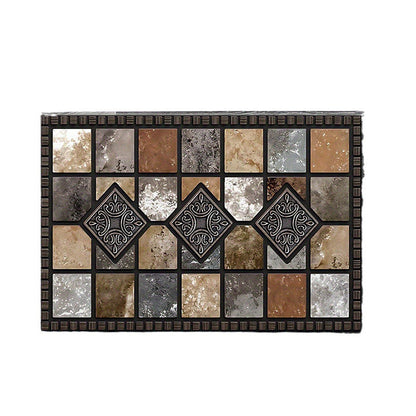 Geometric Stone Pattern 2D Printed Carpet