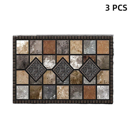 Geometric Stone Pattern 2D Printed Carpet