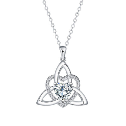 Celtic Knot Heart Pendant Necklace