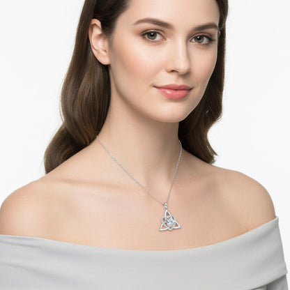 Celtic Knot Heart Pendant Necklace