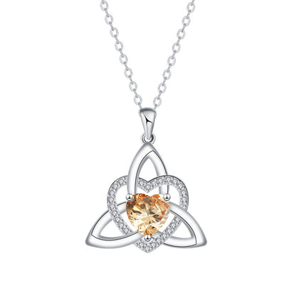 Celtic Knot Heart Pendant Necklace