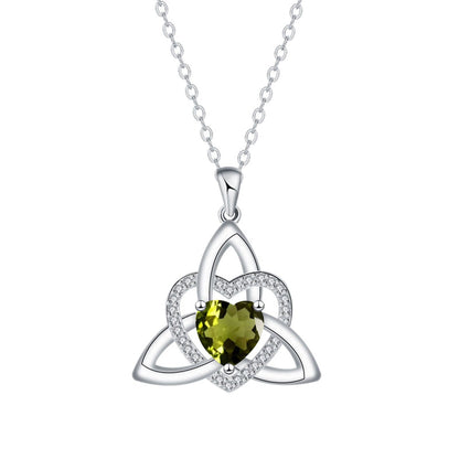 Celtic Knot Heart Pendant Necklace