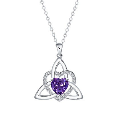 Celtic Knot Heart Pendant Necklace