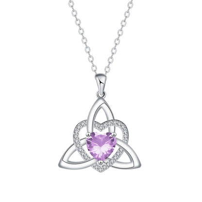 Celtic Knot Heart Pendant Necklace