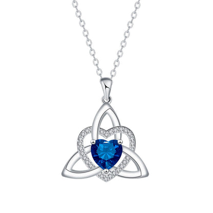 Celtic Knot Heart Pendant Necklace