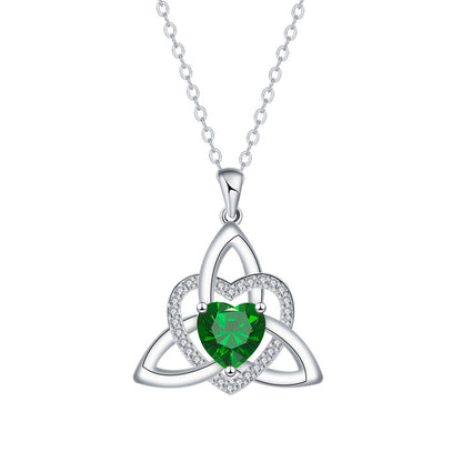 Celtic Knot Heart Pendant Necklace