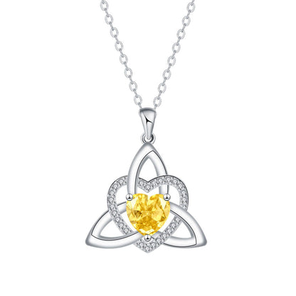 Celtic Knot Heart Pendant Necklace