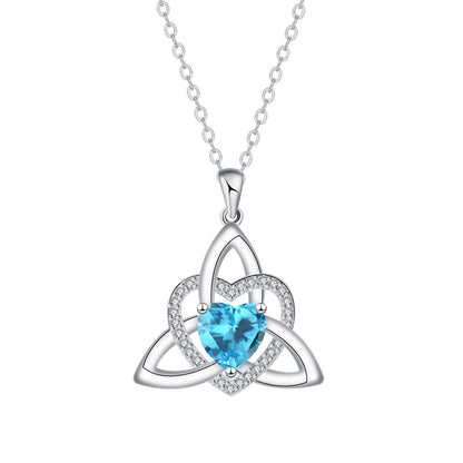 Celtic Knot Heart Pendant Necklace