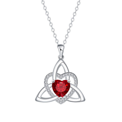 Celtic Knot Heart Pendant Necklace