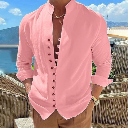 👕 50% OFF NOW! 🌊 Men's Linen Button Up Summer Beach Shirt – Breathable & lightweight – Relaxed fit, perfect for seaside vacations or sunny casual days ☀️