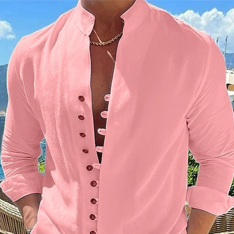 👕 50% OFF NOW! 🌊 Men's Linen Button Up Summer Beach Shirt – Breathable & lightweight – Relaxed fit, perfect for seaside vacations or sunny casual days ☀️