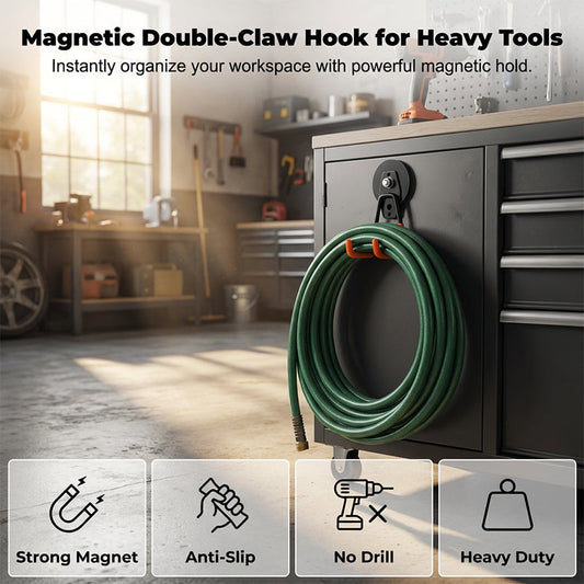 ⏳🔥LIMITED-TIME 50% OFF! ⏰Heavy-Duty Magnetic Double-Claw Hook📐🛠️