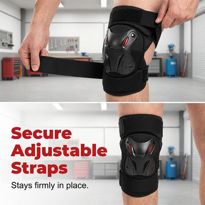 📢📢50% OFF !! ⏰Motorcycle Knee and Elbow Protector Set-Hard Shell, Articulated, Adjustable🏍️