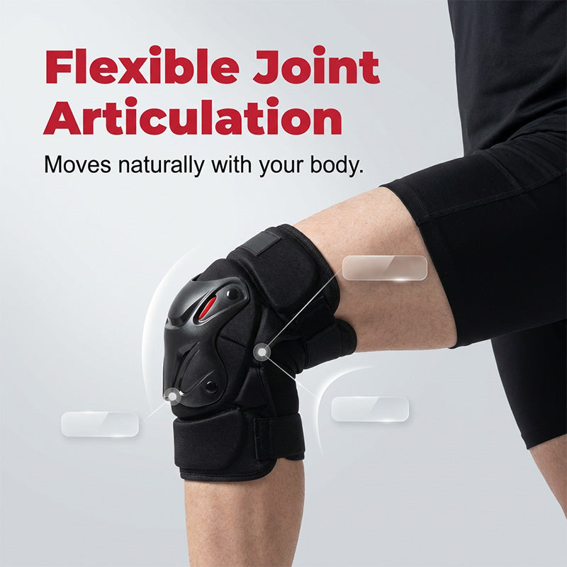 📢📢50% OFF !! ⏰Motorcycle Knee and Elbow Protector Set-Hard Shell, Articulated, Adjustable🏍️