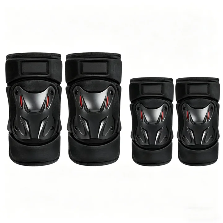 📢📢50% OFF !! ⏰Motorcycle Knee and Elbow Protector Set-Hard Shell, Articulated, Adjustable🏍️