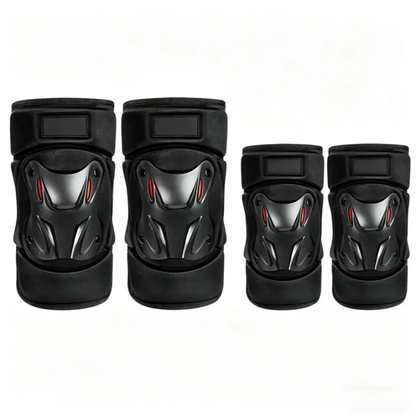 📢📢50% OFF !! ⏰Motorcycle Knee and Elbow Protector Set-Hard Shell, Articulated, Adjustable🏍️