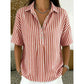 Women's Casual Striped Short-Sleeve Shirt