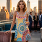 Casual Sleeveless A-Line Printed Summer Dress