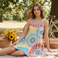Casual Sleeveless A-Line Printed Summer Dress