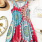 Casual Sleeveless A-Line Printed Summer Dress