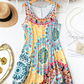 Casual Sleeveless A-Line Printed Summer Dress